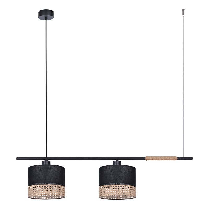 Lampa sufitowa wisząca Kaja Vimbo czarno-beżowa wym: 100 x 97 x 37 cm 2xE27 x 40W 1 szt.