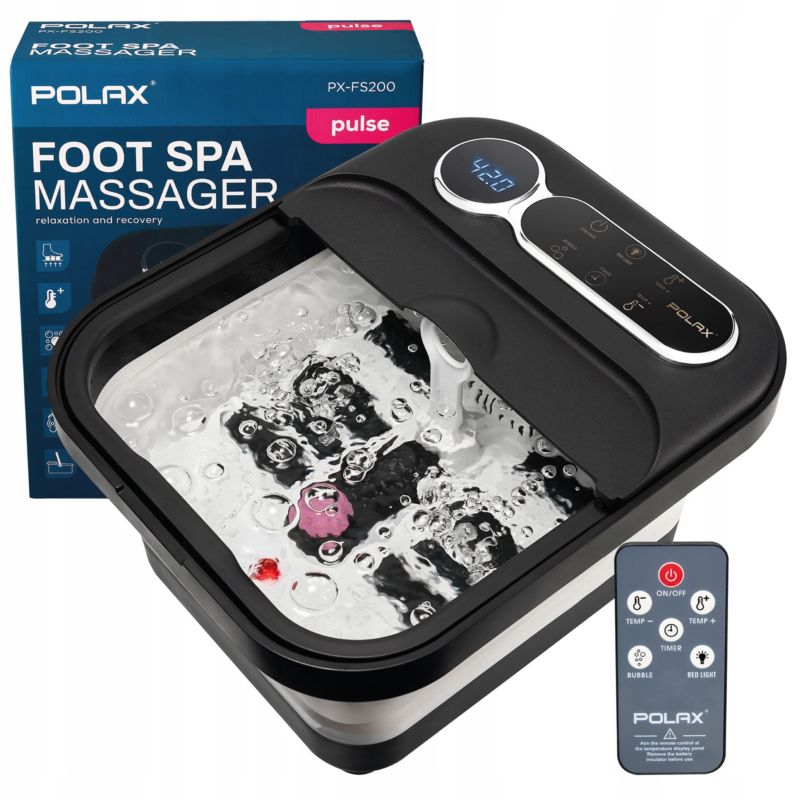 Wanna do stóp Polax masażer wodny Polax rolki hydromasaż podgrzewanie 500W 1 szt.