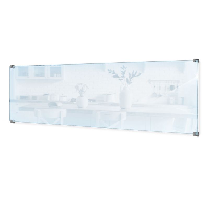 Panel Ochronny Na Ścianę ArtPrintCave 100x30 cm Dyskretna osłona szklana Zestaw z Mocowaniem Punktowym 1 szt.