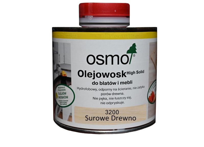 Olejowosk do blatów i mebli OSMO 3200 surowe drewno transparentny 0,5 l