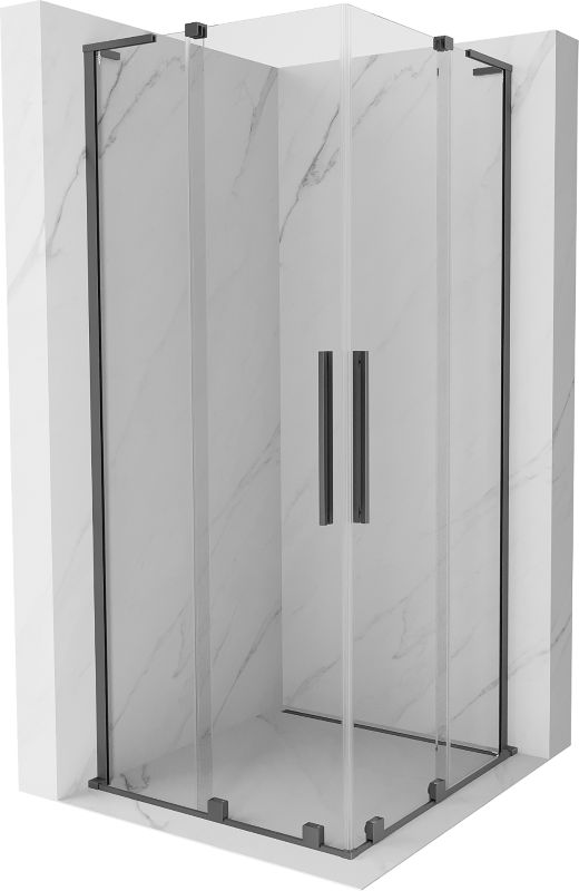 Kabina prysznicowa Mexen Velar L Duo rozsuwana 100 x 100 cm transparent gun metal 1 szt.