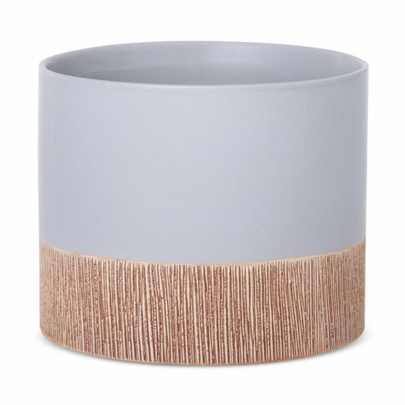 Osłonka ceramiczna MILI2 Eurofirany szara 15 cm okrągła 1 szt.