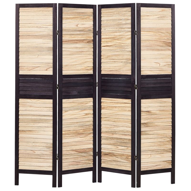 4-panelowy parawan pokojowy Brennerbad Brązowy/ czarny 164 cm 170 cm 1 szt.
