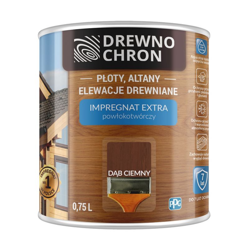Impregnat Drewnochron Extra Powłokotwórczy dąb ciemny 0,75 l