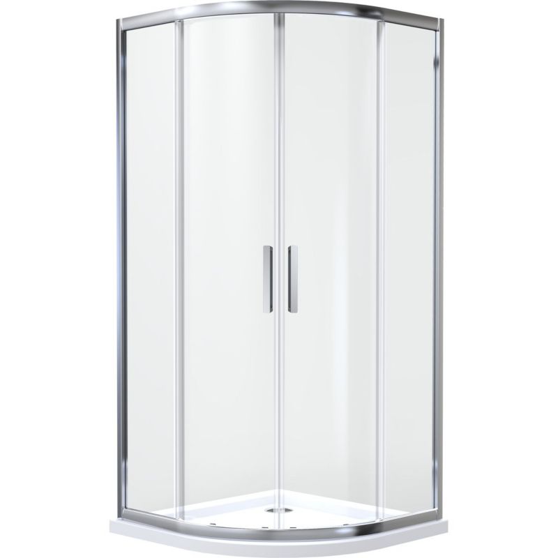Kabina prysznicowa Oltens Vorma półokrągła 90x90 cm szkło chrom połysk SmartClean 1 szt.