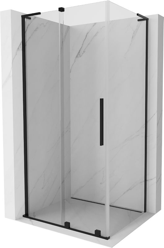 Kabina prysznicowa Mexen Velar L rozsuwana 90 x 85 cm transparent czarna 1 szt.