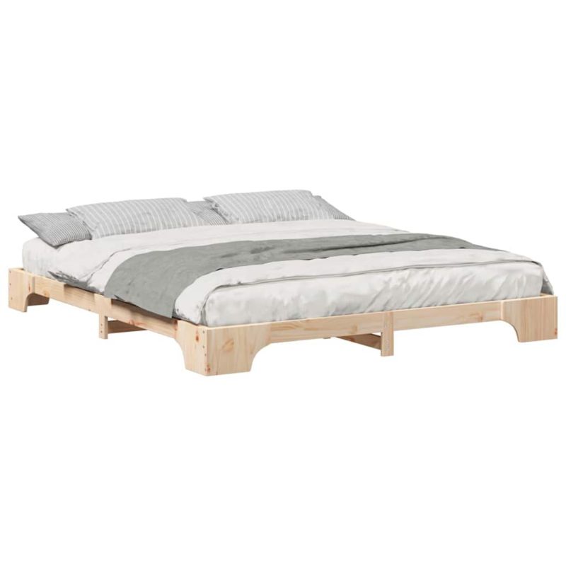 Rama łóżka WaszeMeble 200x220 cm Brązowy sosna WM-872926 1 szt.
