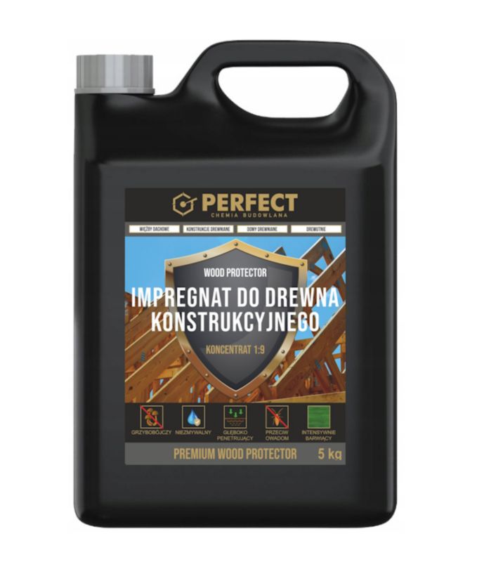 Impregnat Perfect Grzybobójczy PROTECTOR 5 L 1:9 Brązowy 1 szt.