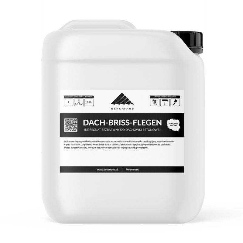 Bezbarwny Impregnat do Dachówki Betonowej Bekerfarb Hydrofobowy 2.5l 1 szt.
