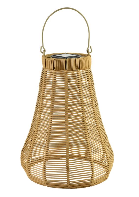 Lampion solarny PP Mondex SOKKE NATURE 13x27x33/45cm naturalny 1szt