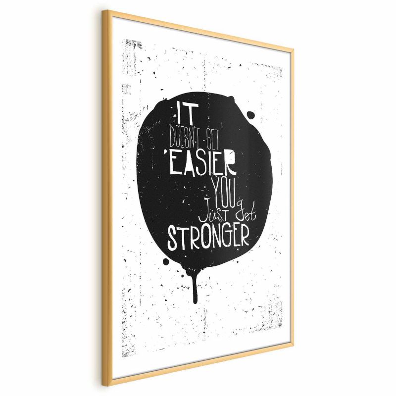 Plakat Artgeist Stronger 60x90 cm z ramą złotą 1 szt