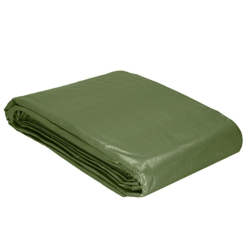 Plandeka ochronna Springos 4x6m 120g/m2 gruba płachta zielona 1 szt.