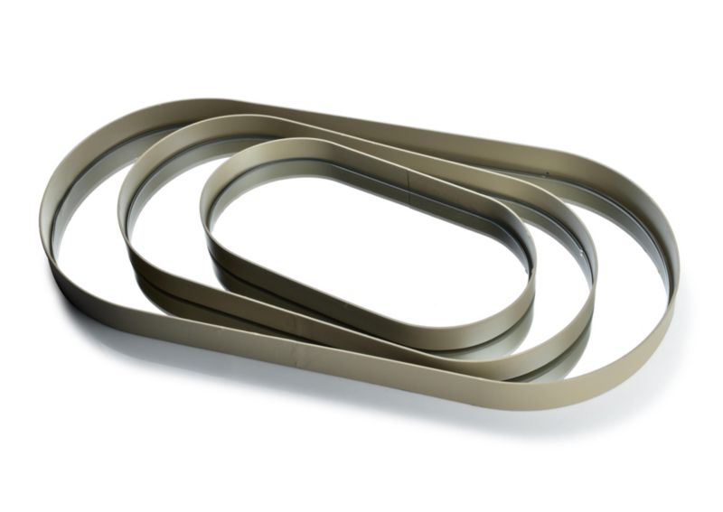 Tace metal/lustro MONDEX LUCAS 49,5-27 cm beż 3 szt.