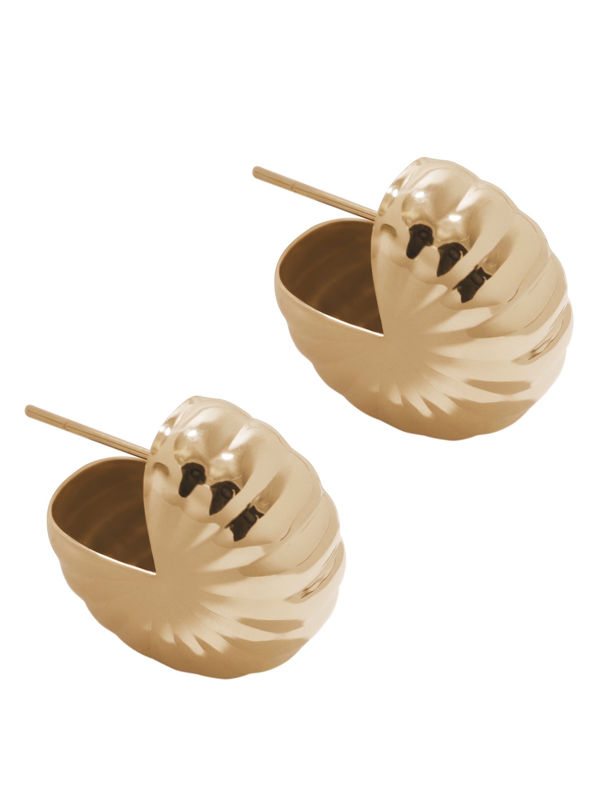 Fiori Earrings N°2 - Ręcznie wykonane, duże złote kolczyki