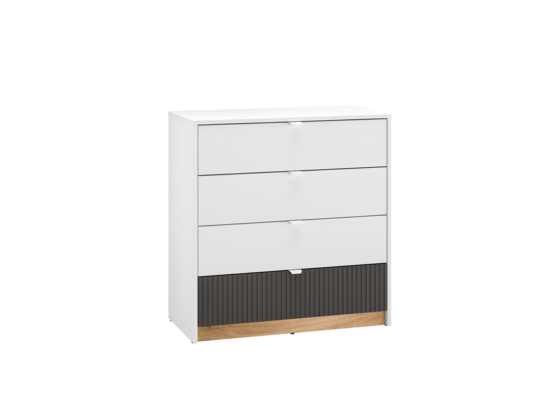 Nowoczesna biała komoda z szufladami 82 cm TORINO