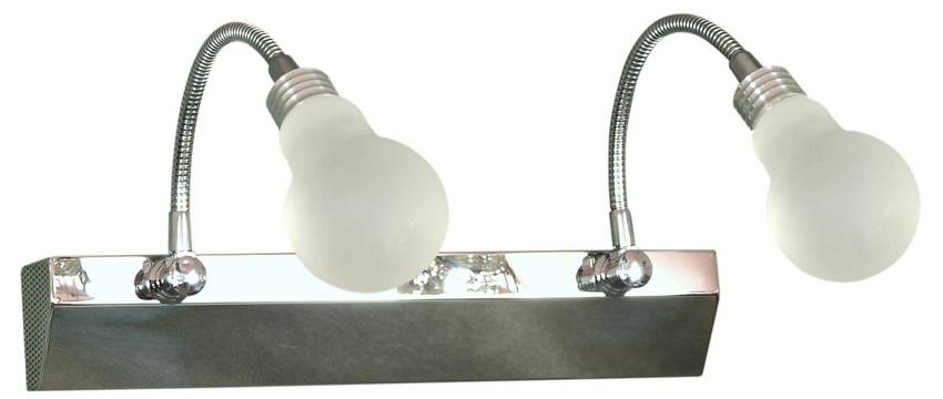 Srebrny kinkiet ścienny LED do salonu z zimnym światłem ACRYLIC metal szkło