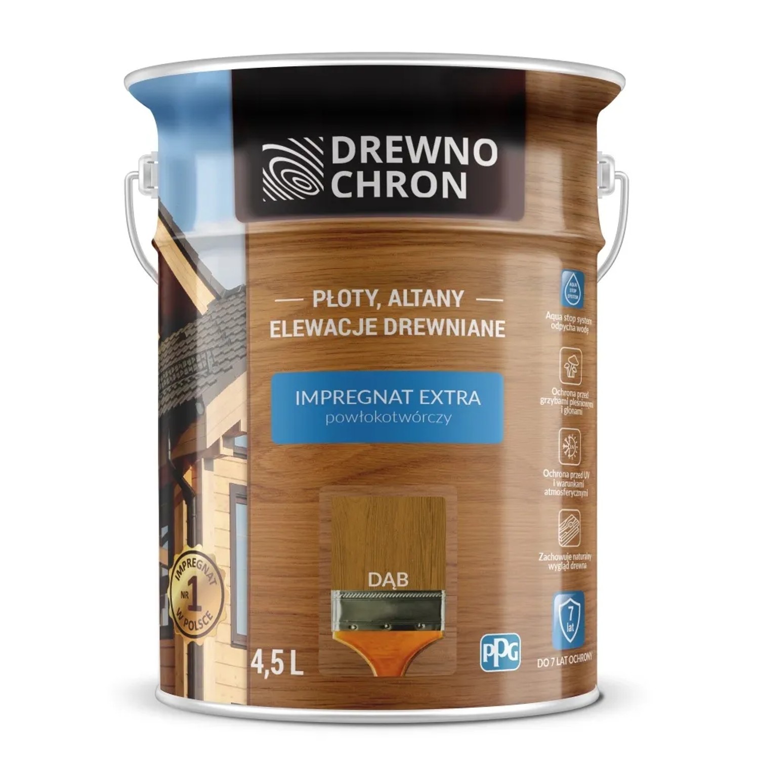 Drewnochron Impregnat Extra powłokotwórczy dąb - 4,5L