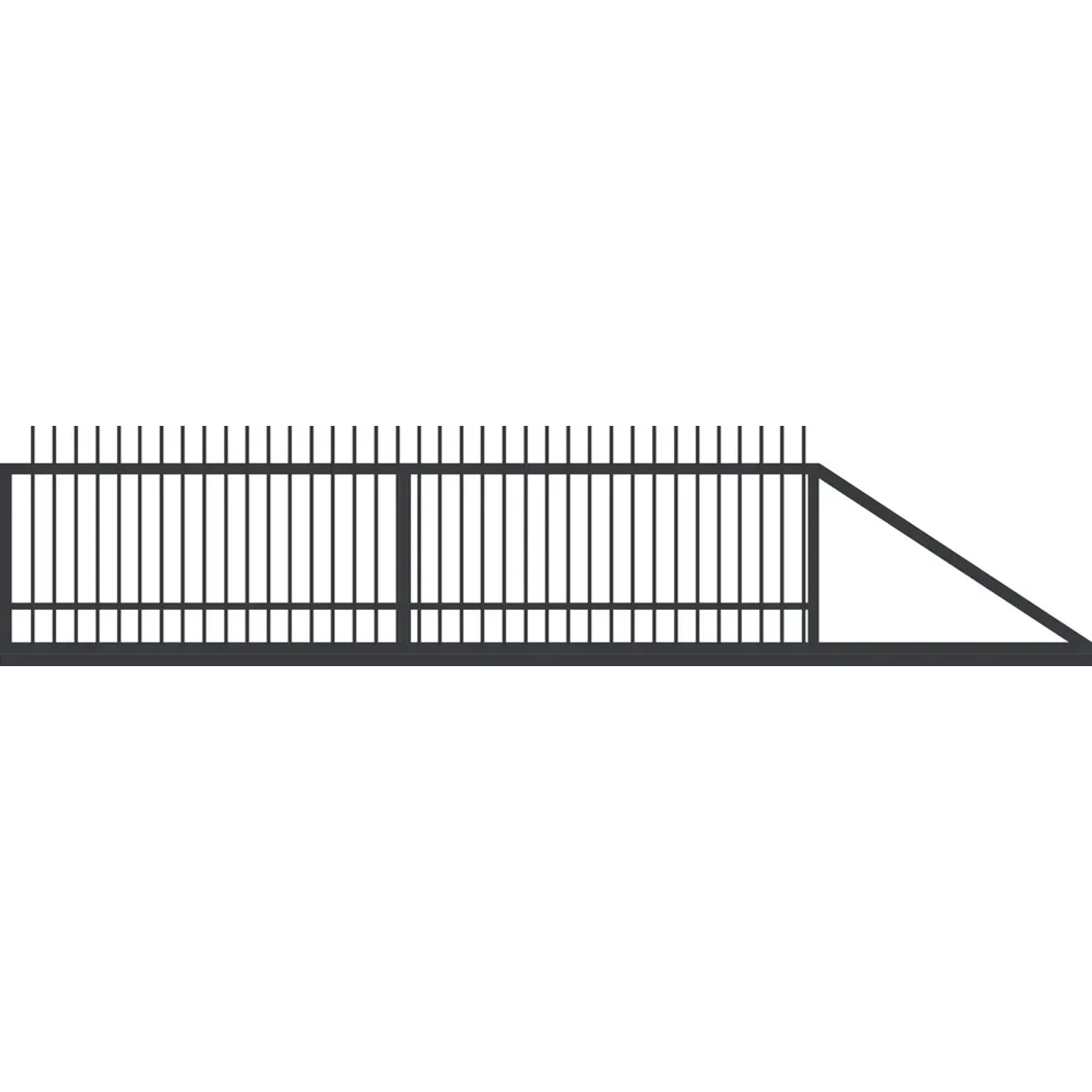 Jarmex Brama Roma przesuwna prawa z napędem antracyt mat 400x140 cm