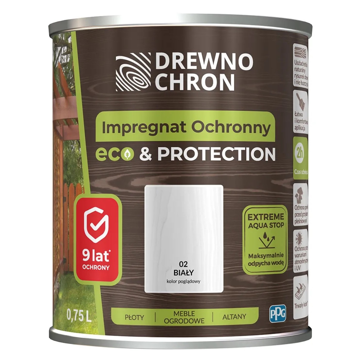 Drewnochron Impregnat ochronny Eco & Protection biały 0,75L