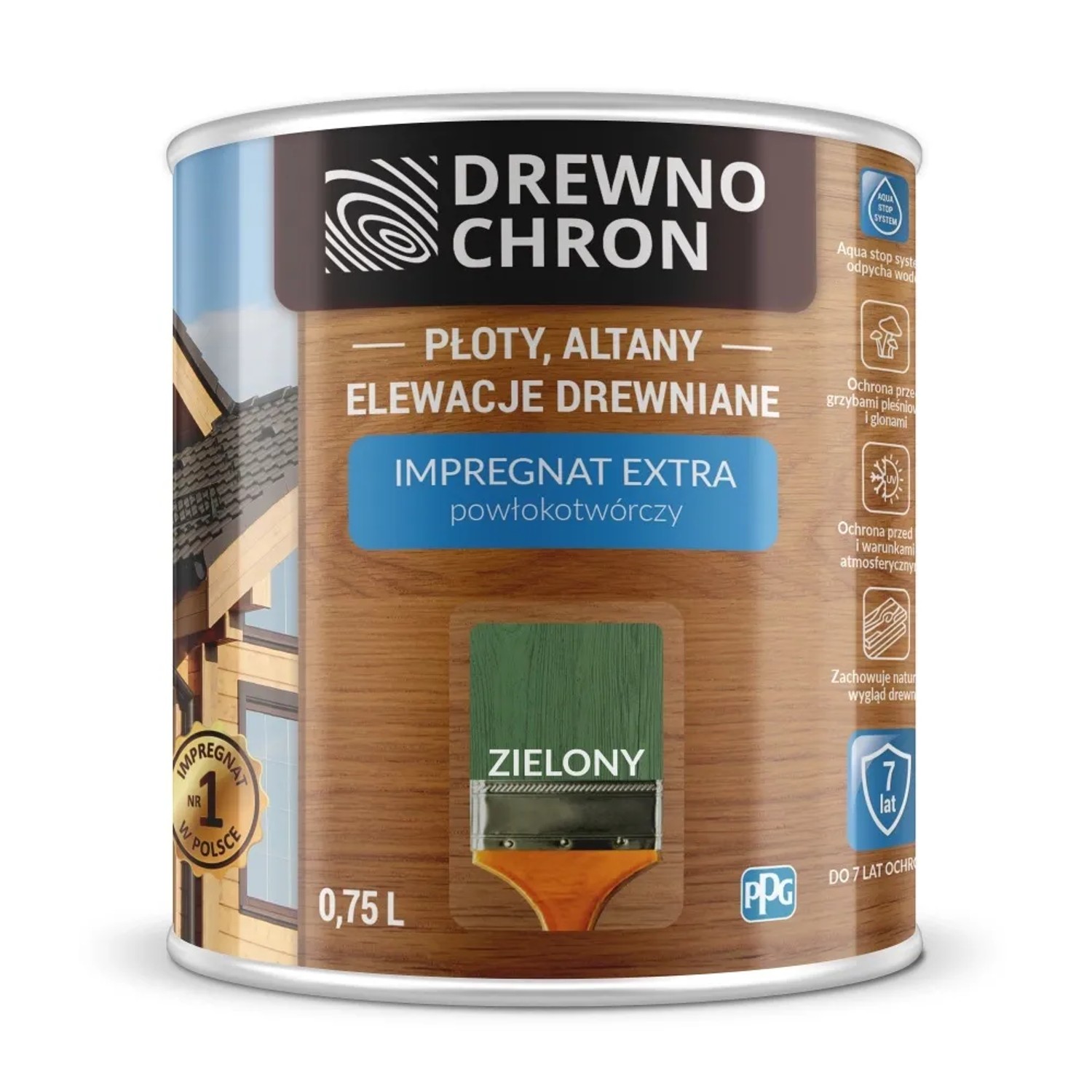 Drewnochron Impregnat Extra powłokotwórczy zielony - 0,75L