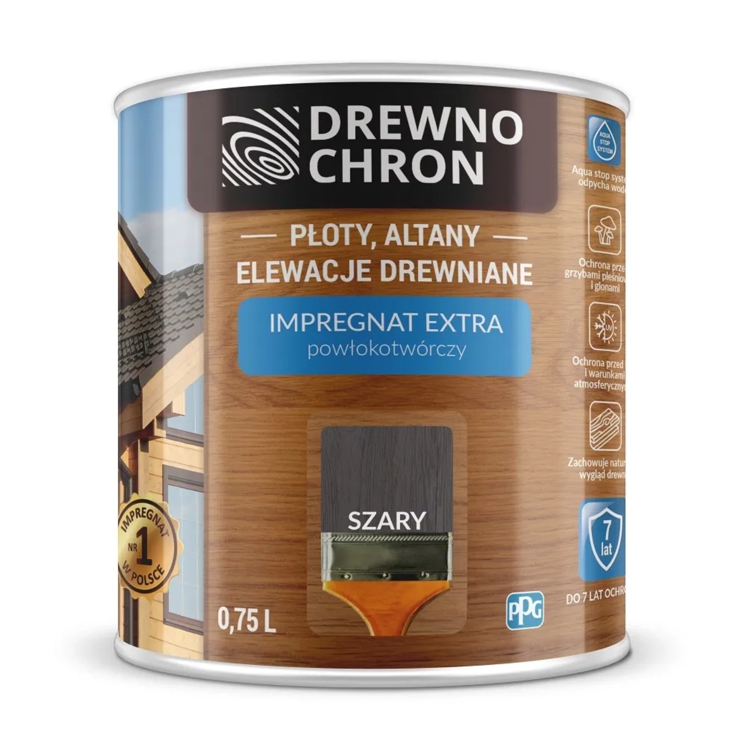 Drewnochron Impregnat Extra powłokotwórczy szary - 0,75L