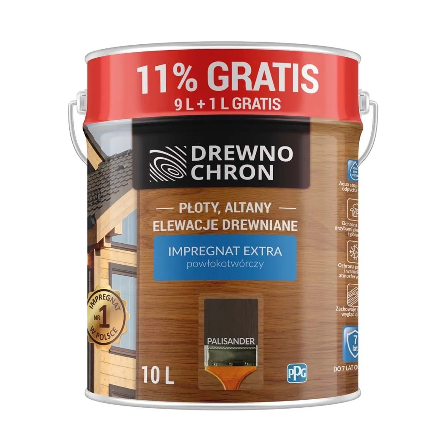 Drewnochron Impregnat Extra powłokotwórczy palisander - 10L