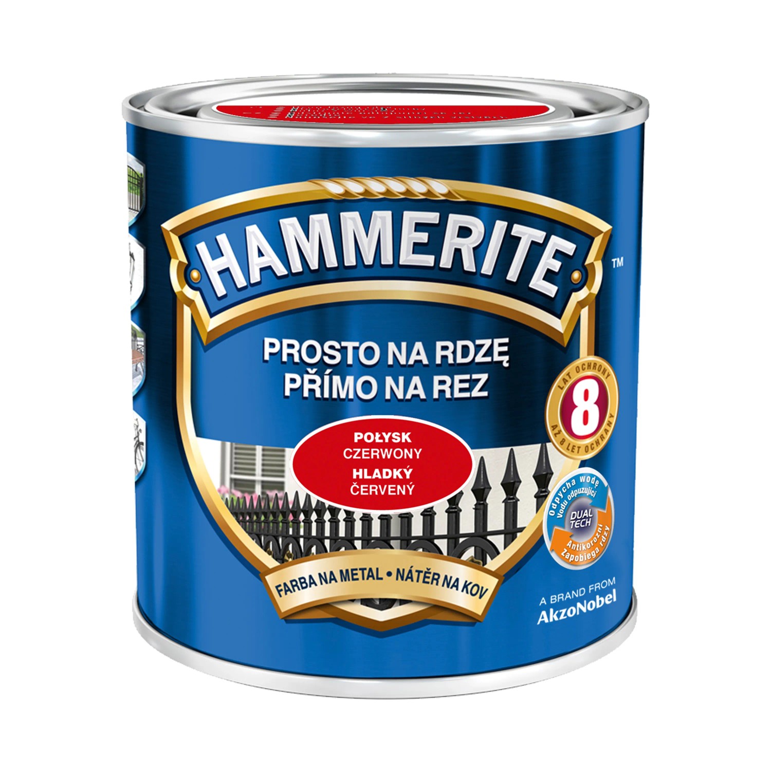 Hammerite Emalia antykorozyjna czerwona połysk 700 ml