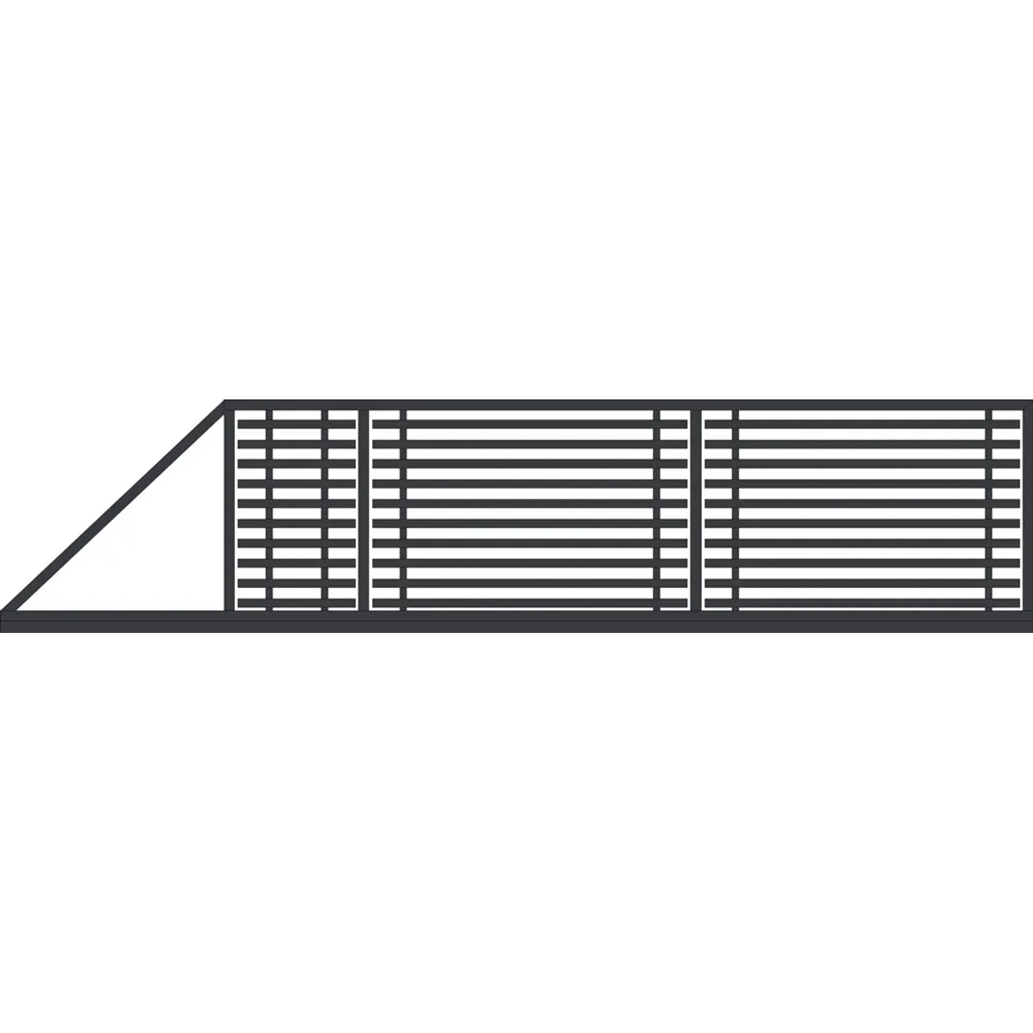 Jarmex Brama Rimini przesuwna lewa z napędem antracyt mat 400x135 cm