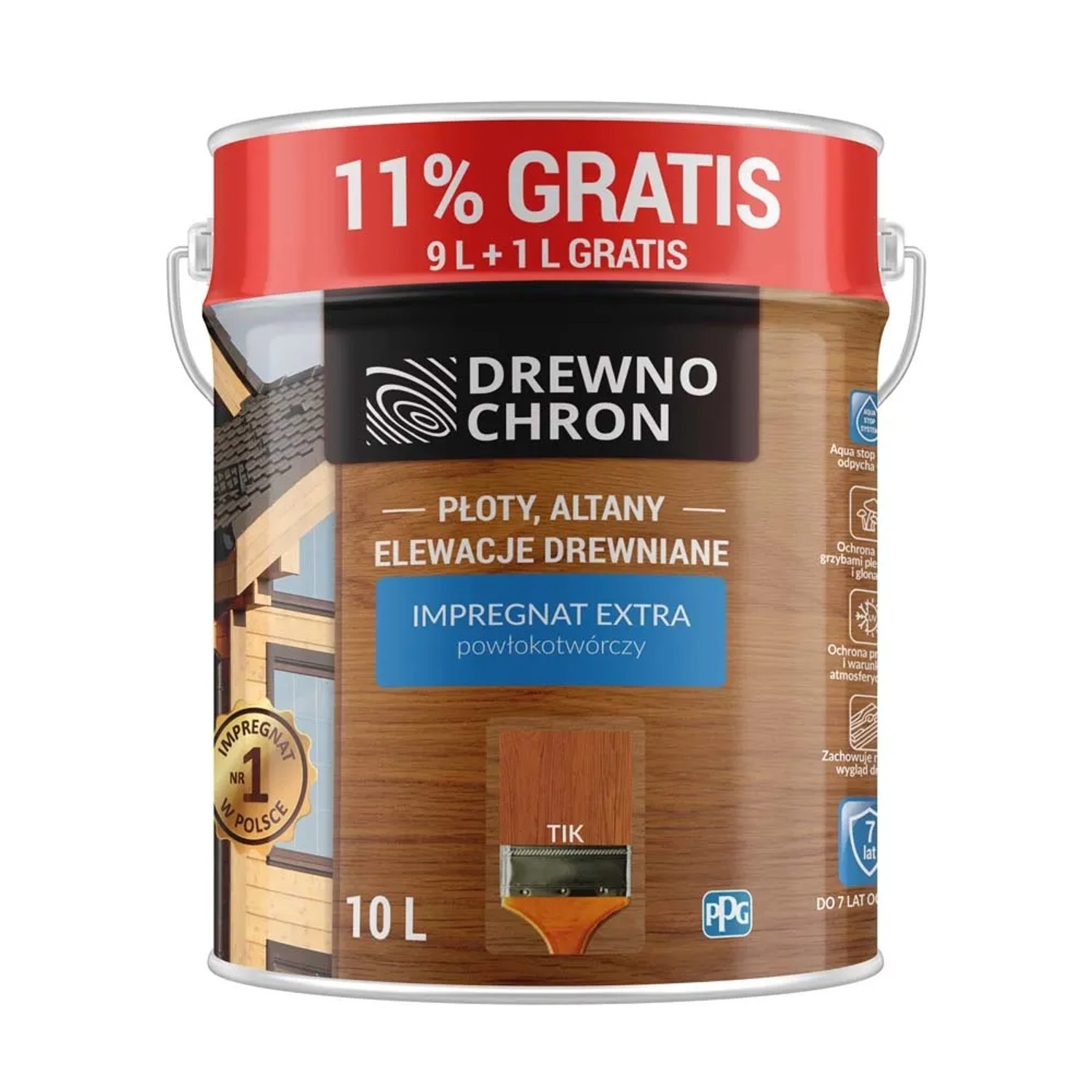 Drewnochron Impregnat Extra powłokotwórczy tik - 10L