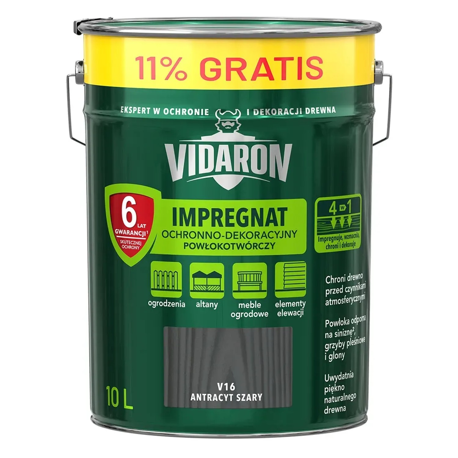 Impregnat Powłokotwórczy antracyt szary - 10L
