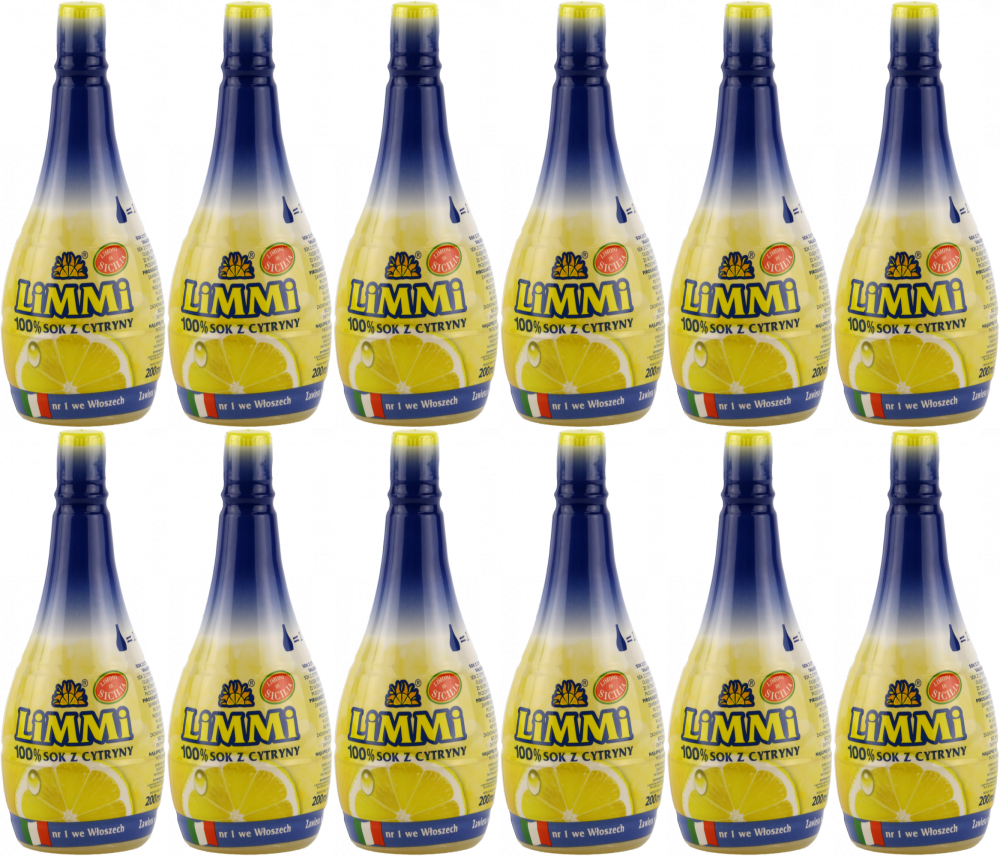 12x Sok z cytryn sycylijskich Limmi Index Food, 200ml