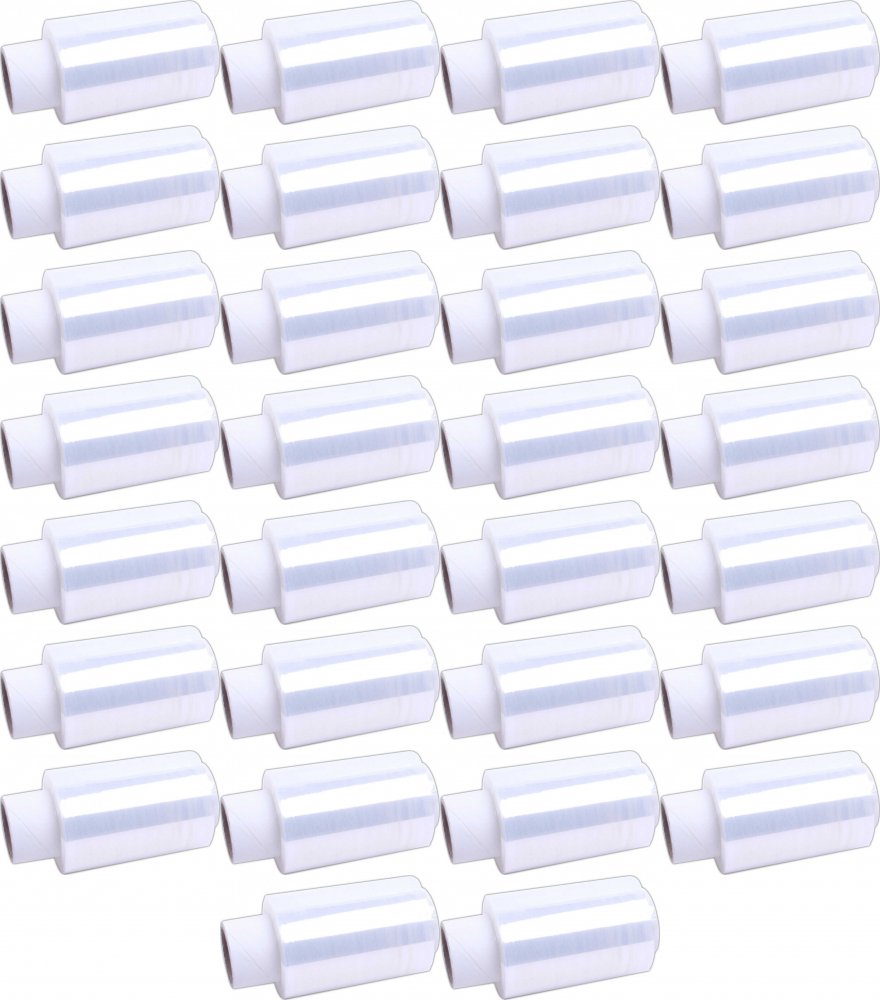30x Folia stretch, 0.1x200m, 0.4kg brutto, 20μm, przezroczysty