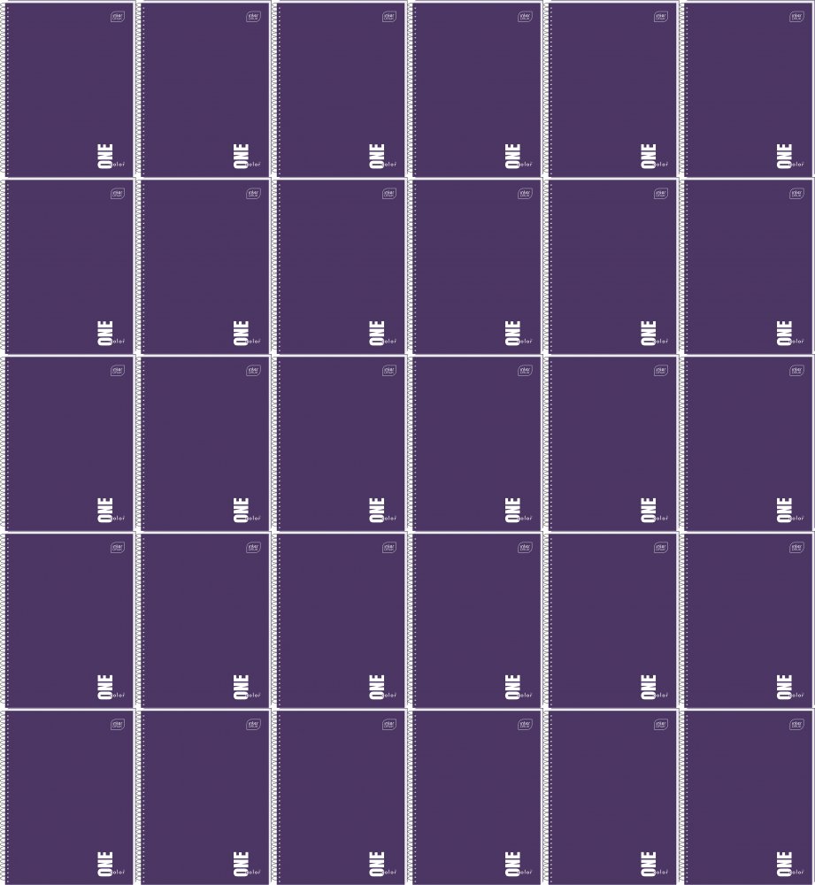 100x Kołonotatnik Interdruk UV One Color, A6, w kratkę, 80 kartek, mix kolorów