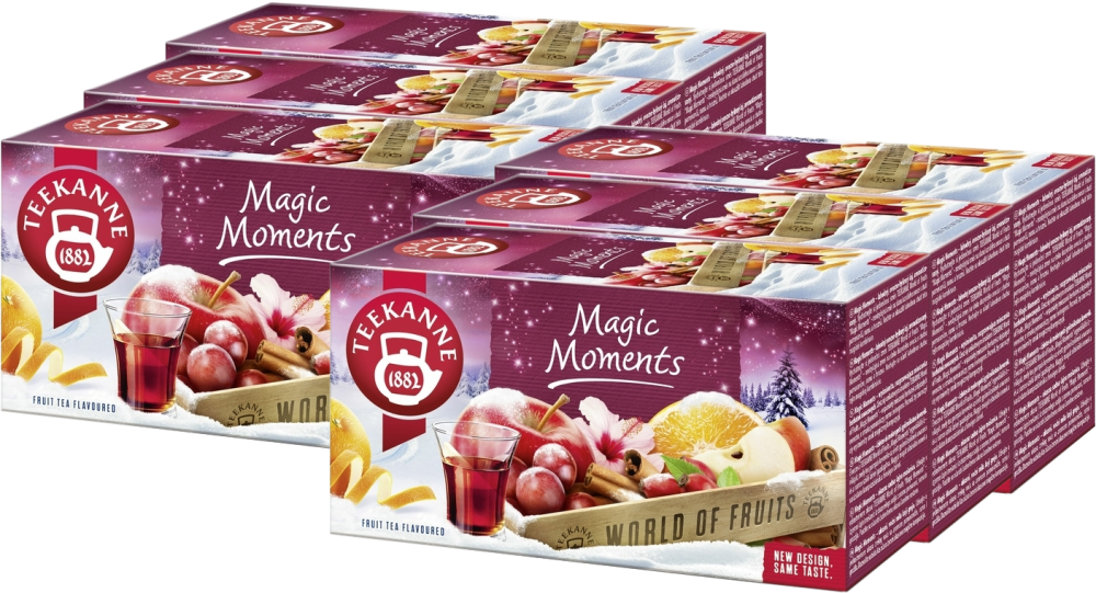 6x Herbata owocowa w torebkach Teekanne Magic Moments, 20 sztuk x 2.5g