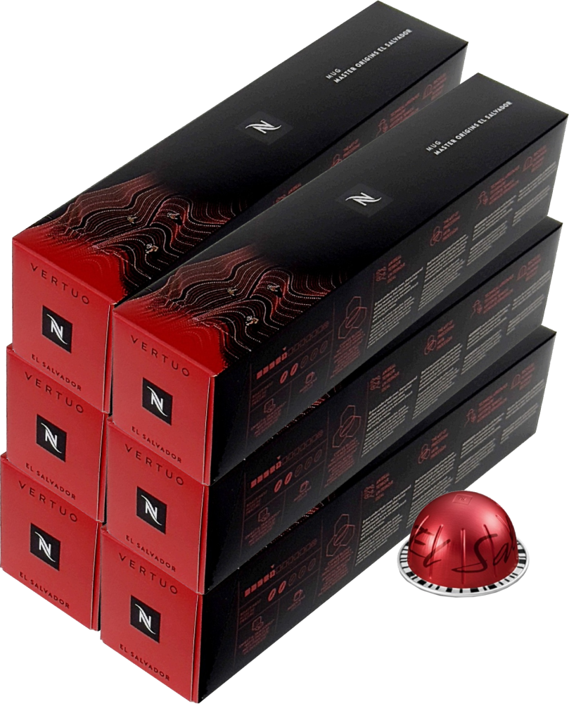 6x Kapsułki do ekspresu Nespresso Master Origins Vertuo El Salvador, 10 sztuk