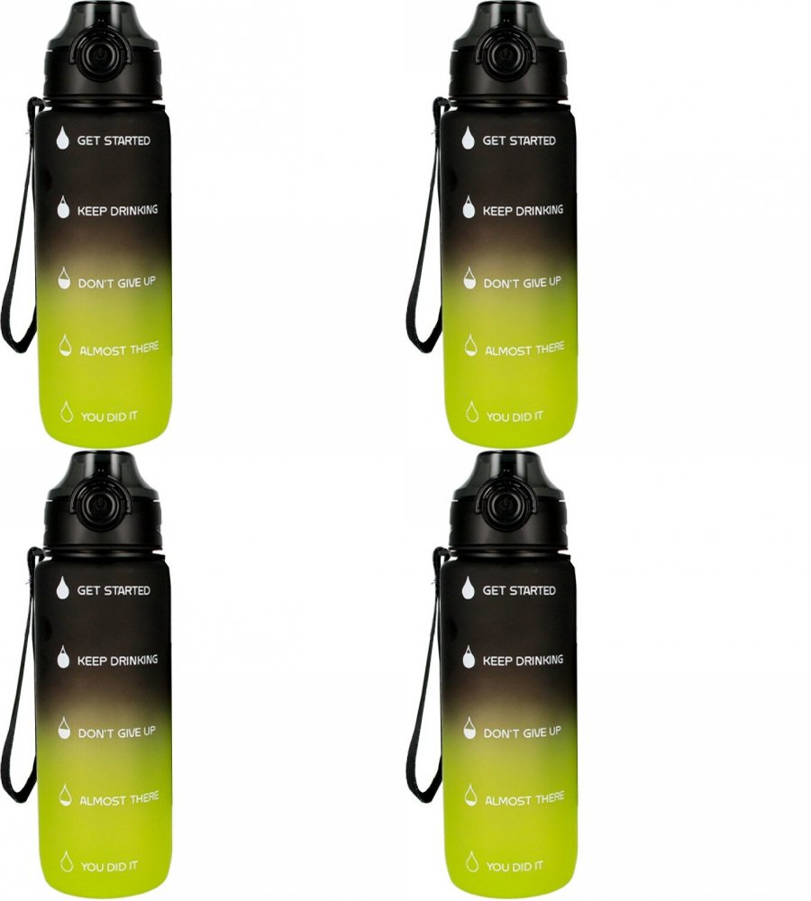 4x Bidon na wodę Starpak, 750ml, zielono-czary