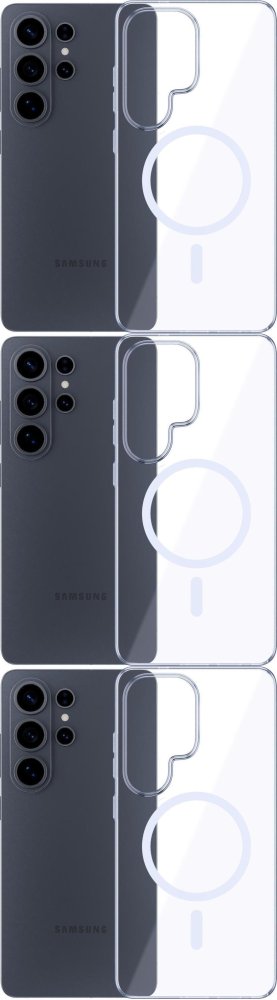 3x Etui na telefon 3mk Clear MagCase, do Samsung Galaxy S26 Ultra, transparentny