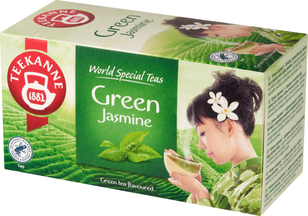 Herbata zielona smakowa w kopertach Teekanne Green&Jasmine, jaśmin, 20 sztuk x 1.75g