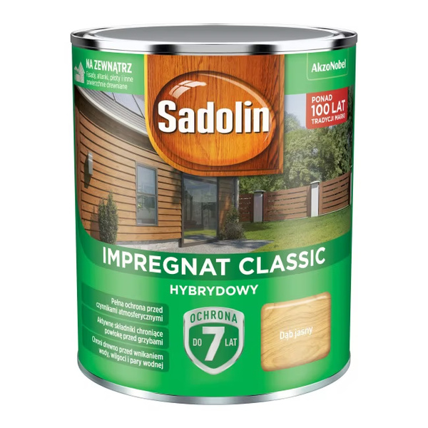 Impregnat ochronno-dekoracyjny hybrydowy Classic 0,75L Dąb jasny Sadolin