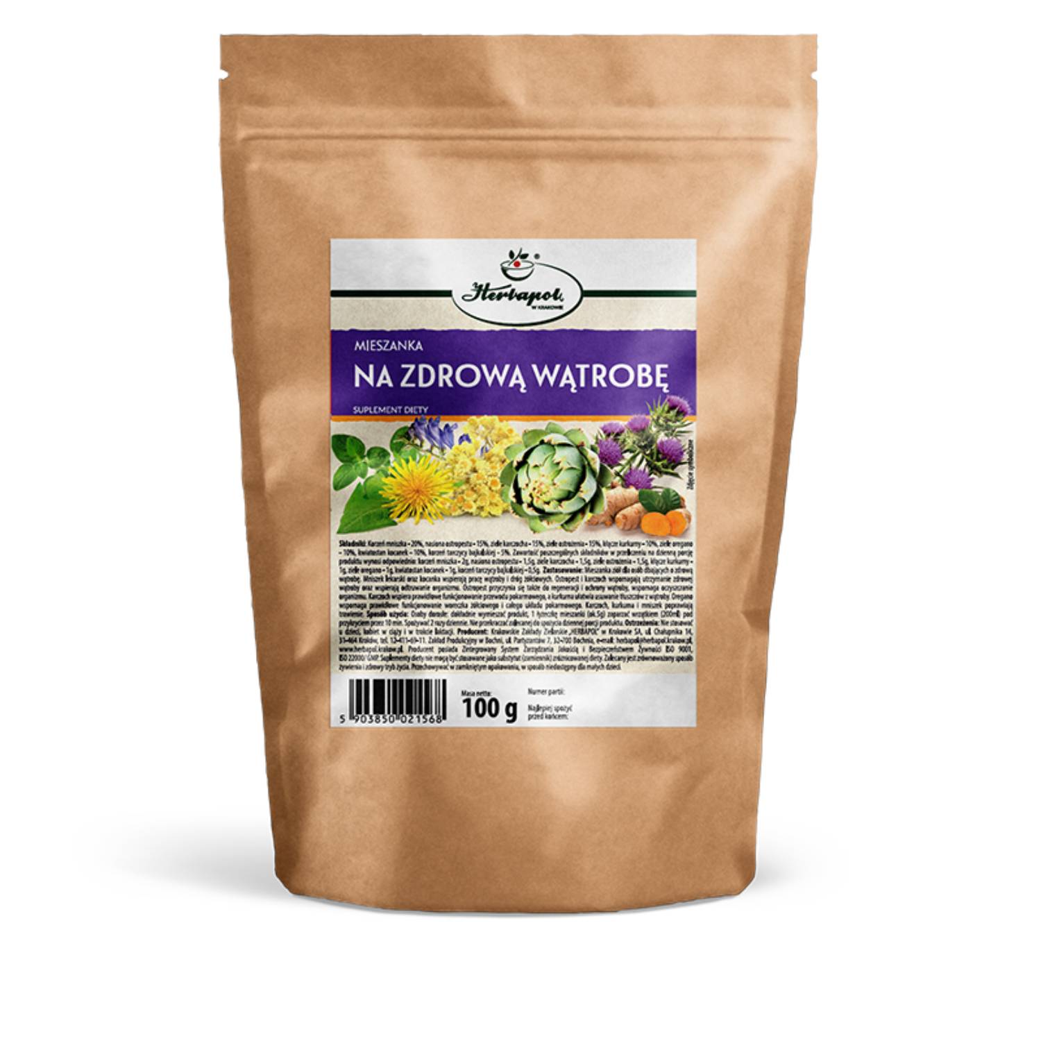 Herbapol kraków, mieszanka na zdrową wątrobę, 100 g