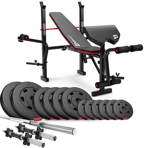 Sada PREMIUM 38kg s lavicí HS-1055