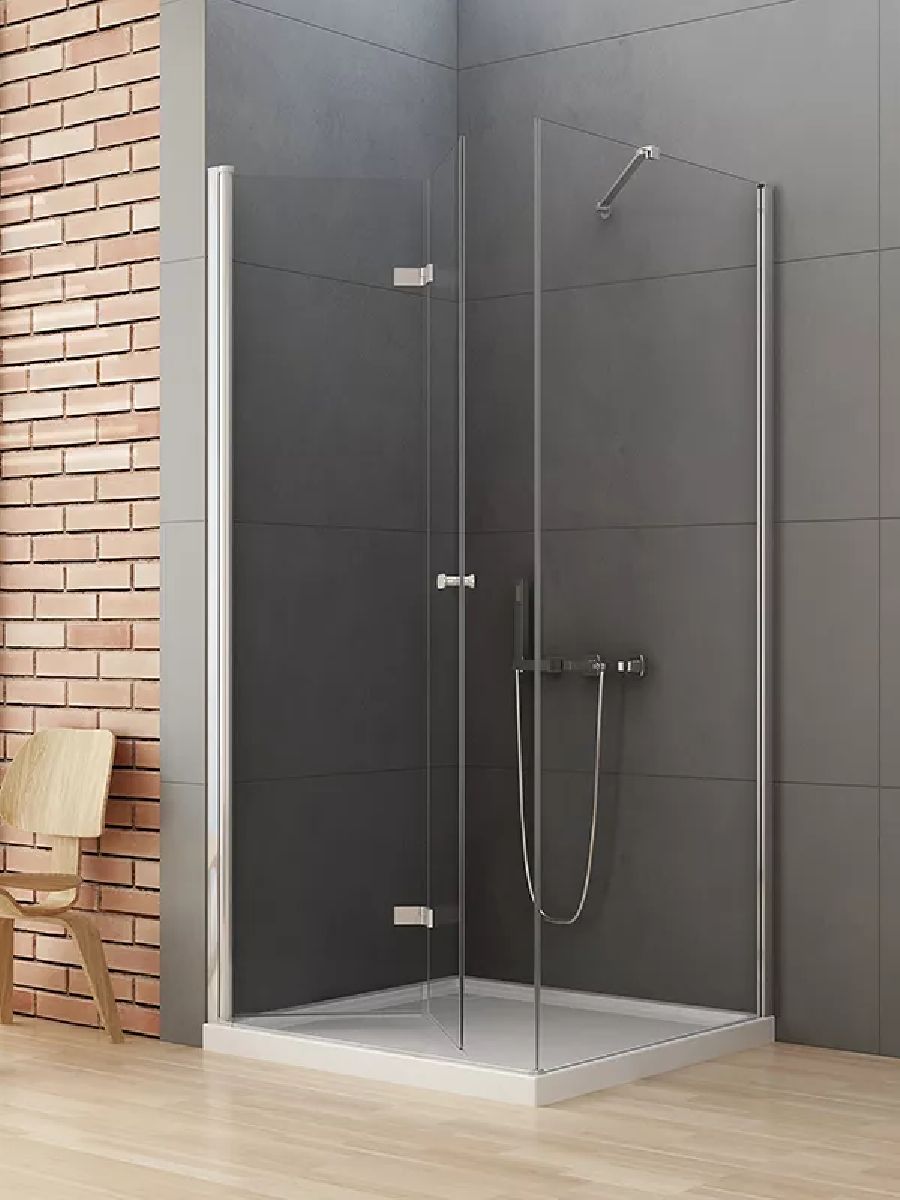 New Trendy New Soleo kabina prysznicowa 100x90 cm prostokątna lewa chrom połysk/szkło przezroczyste D-0150A/D-0088B