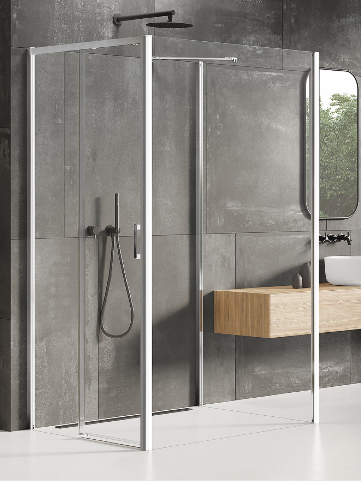 New Trendy Prime kabina prysznicowa 120x110 cm prostokątna chrom połysk/szkło przezroczyste K-1580