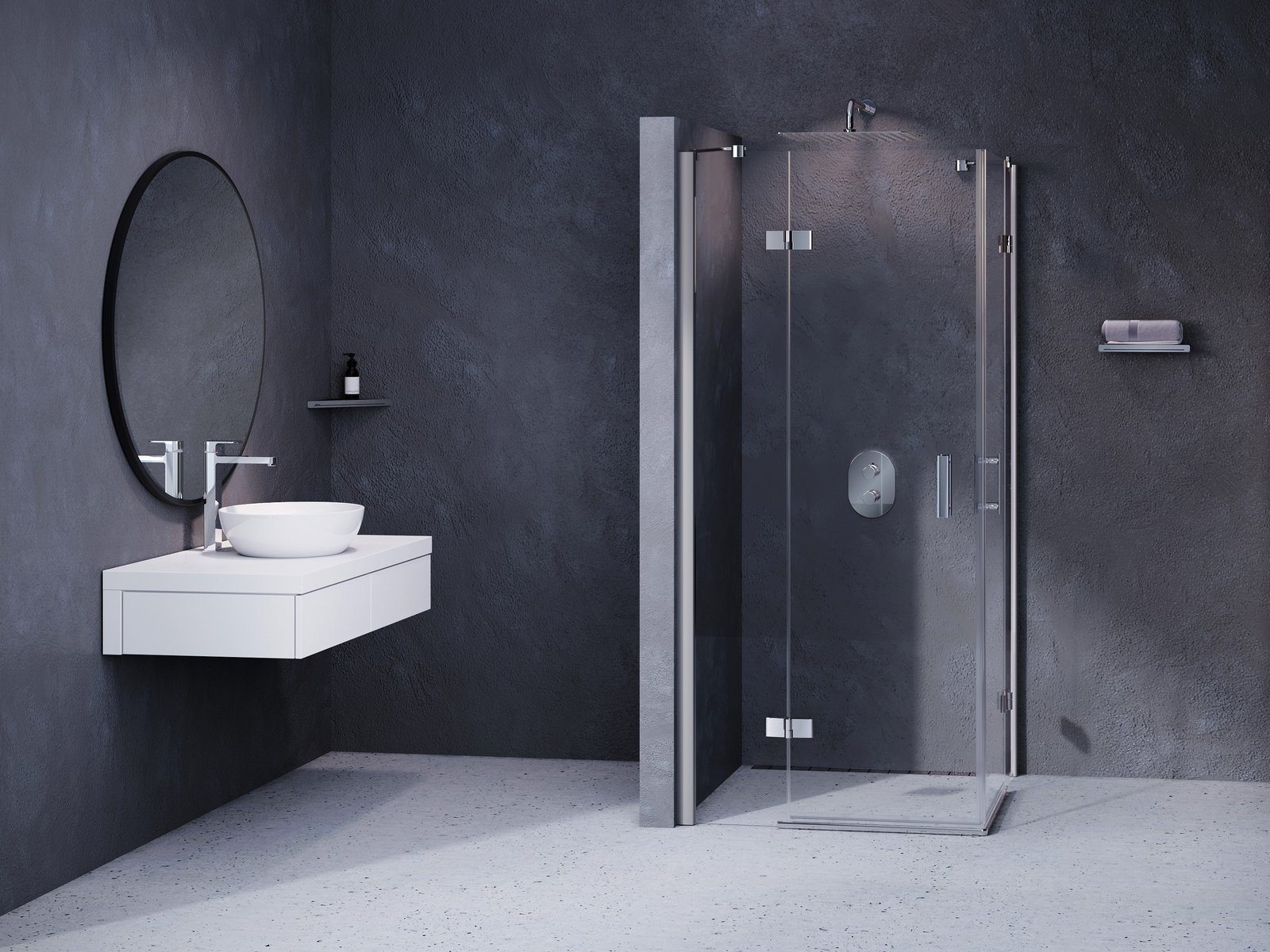 Ravak SmartLine SMSRV4-90 kabina prysznicowa 90x90 cm kwadratowa chrom/szkło przezroczyste 1SV77A00Z1