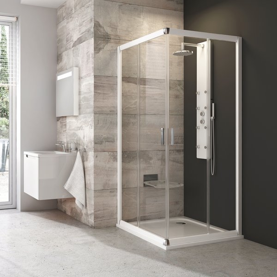 Ravak Blix BLRV2-80 kabina prysznicowa 80x80 cm kwadratowa polerowane aluminium/grape 1LV40C00ZG