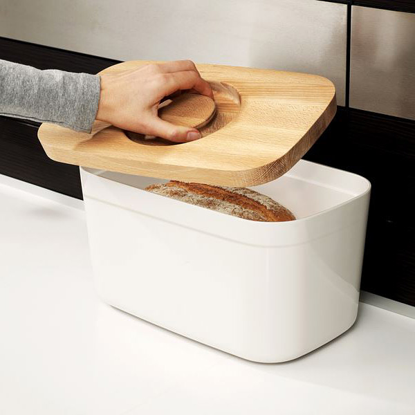 Joseph Joseph Bread Bin chlebak z deską do krojenia bambus/biały 81097
