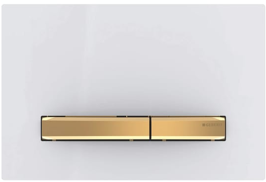 Geberit Sigma50 przycisk spłukujący biały/mosiądz 115.672.11.2 - Wysyłka w 24h