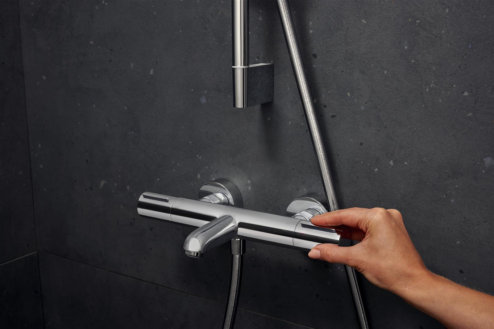 Hansgrohe Ecostat Element bateria wannowo-prysznicowa ścienna termostatyczna chrom 13347000