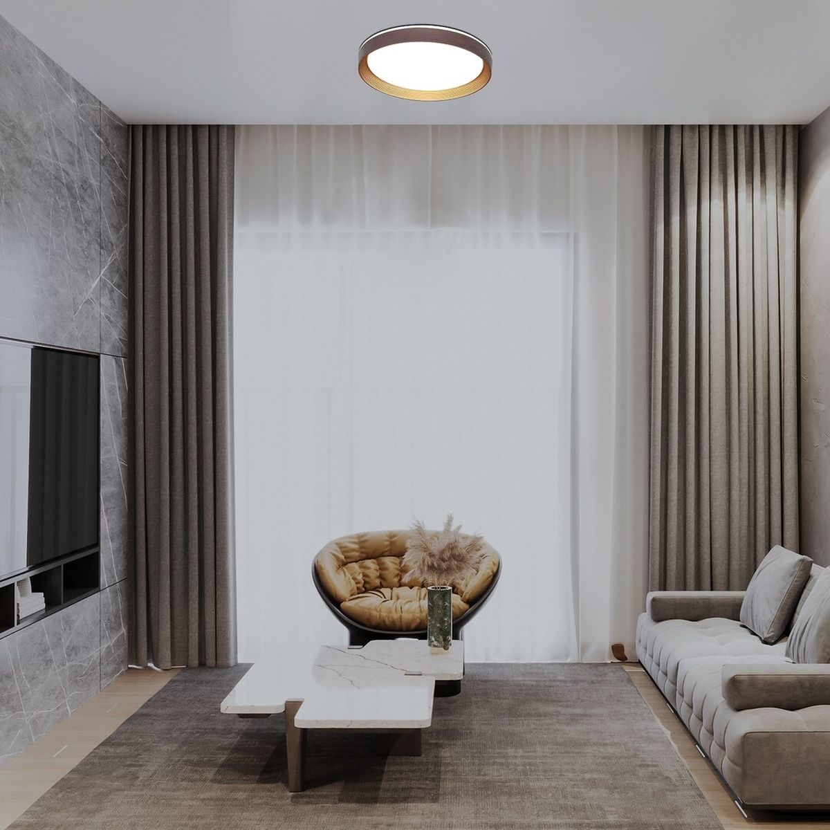 Rabalux Ladan inteligentny plafon 1x48 W biały-złoty-brązowy 71308