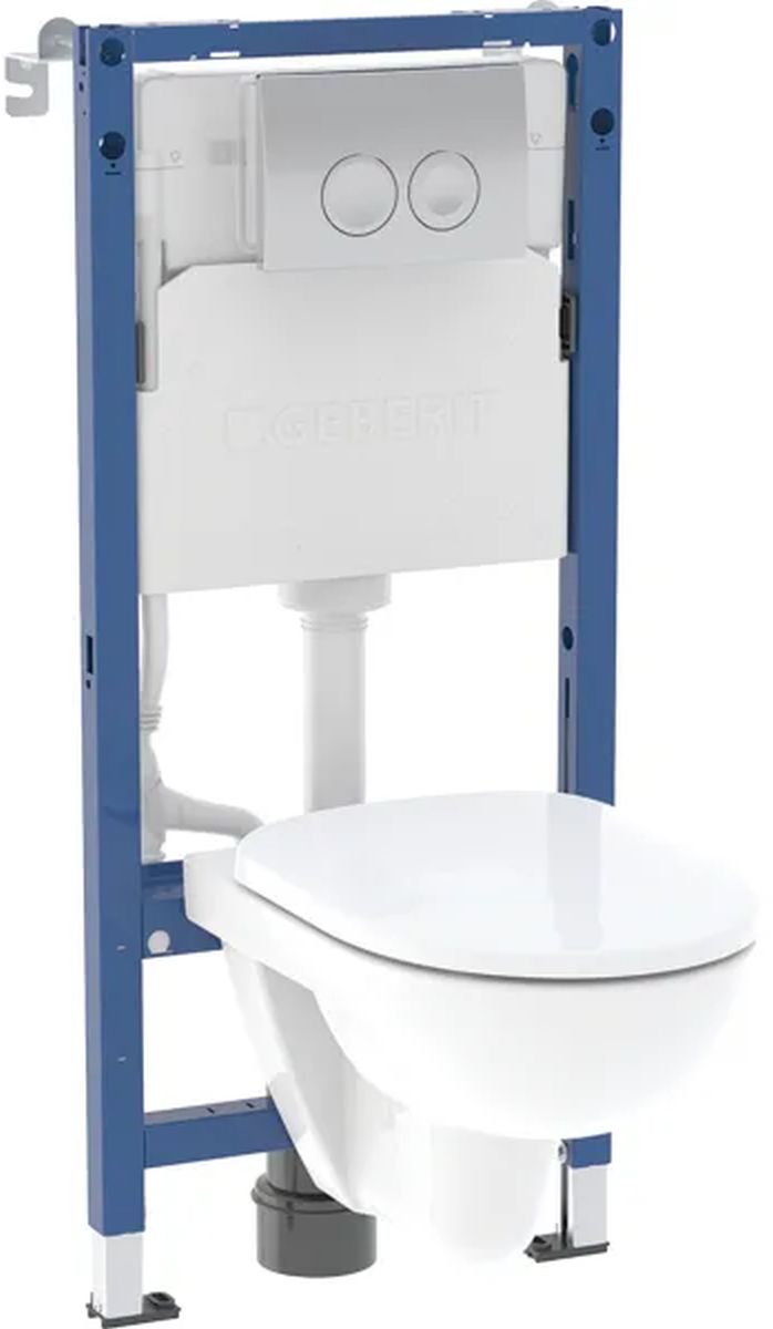 Geberit Duofix Basic Delta25 Selnova zestaw stelaż z miską, deską i przyciskiem 118.339.21.3 - Wysyłka w 24h